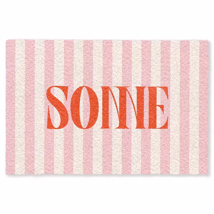 Vloerkleed - Zachtroze - Rood - Strepen - Sonne — 1