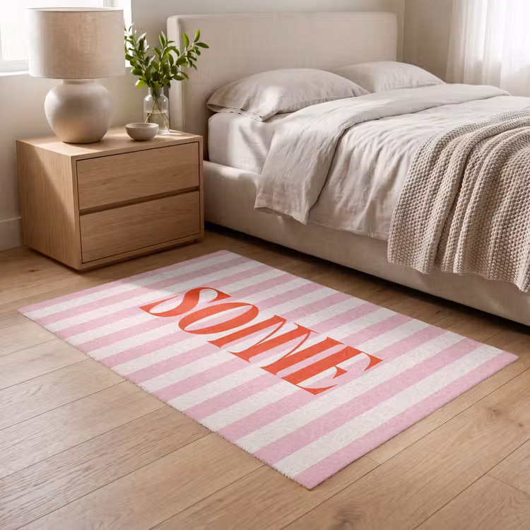 Vloerkleed - Zachtroze - Rood - Strepen - Sonne — 5