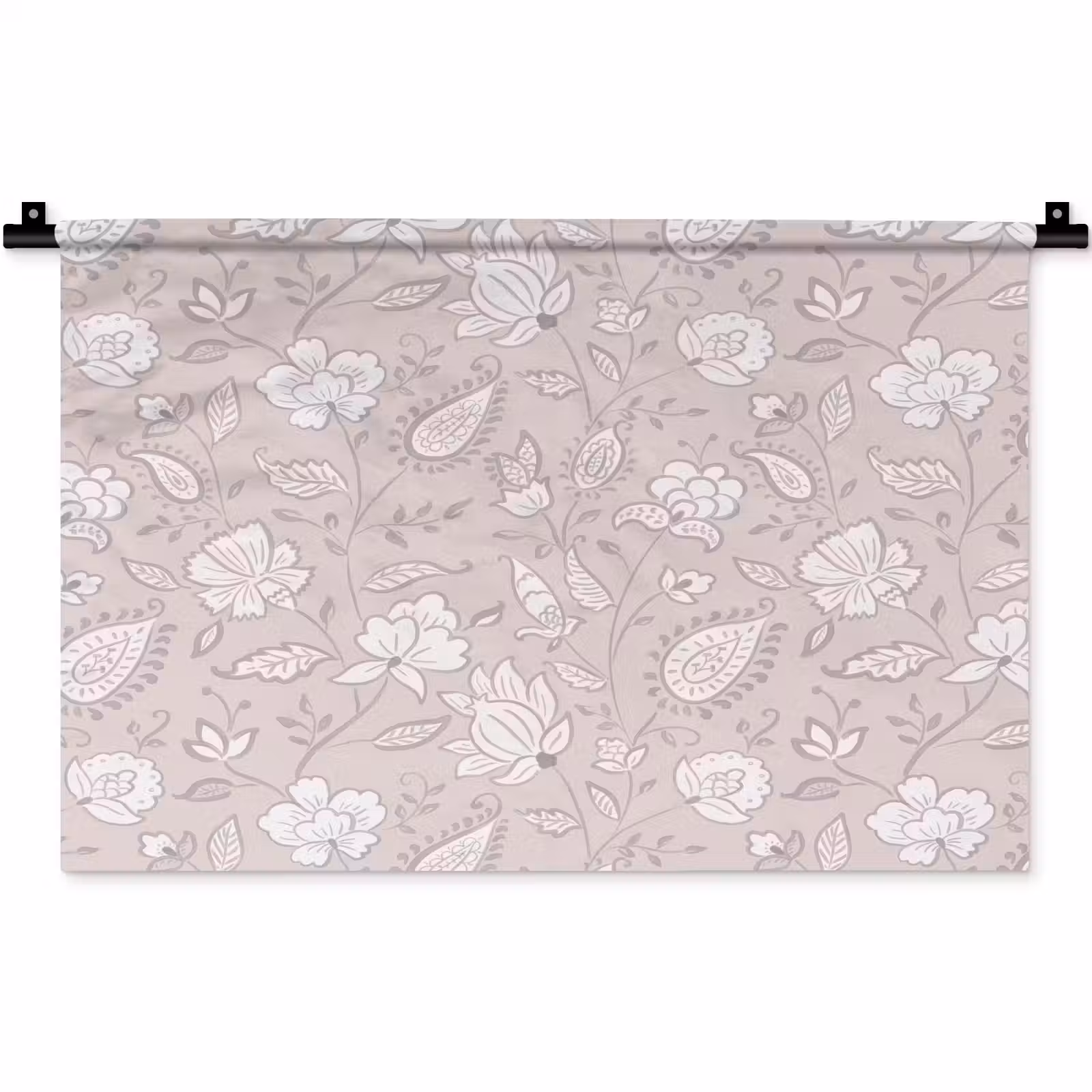 Wandkleed - Bloemen - Getekend - Lavendel — 1