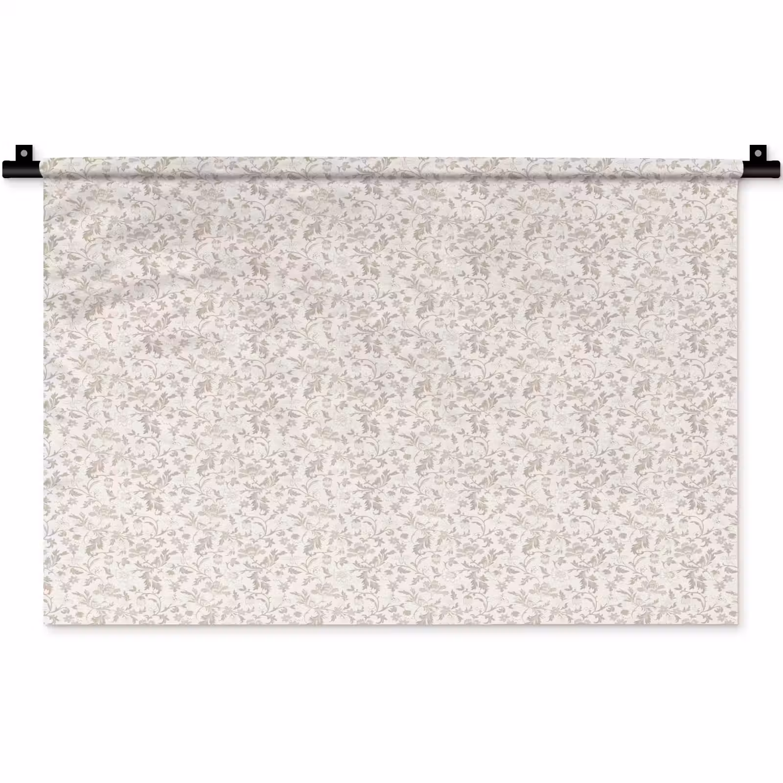 Wandkleed - Bloemen - Patroon - Taupe — 1