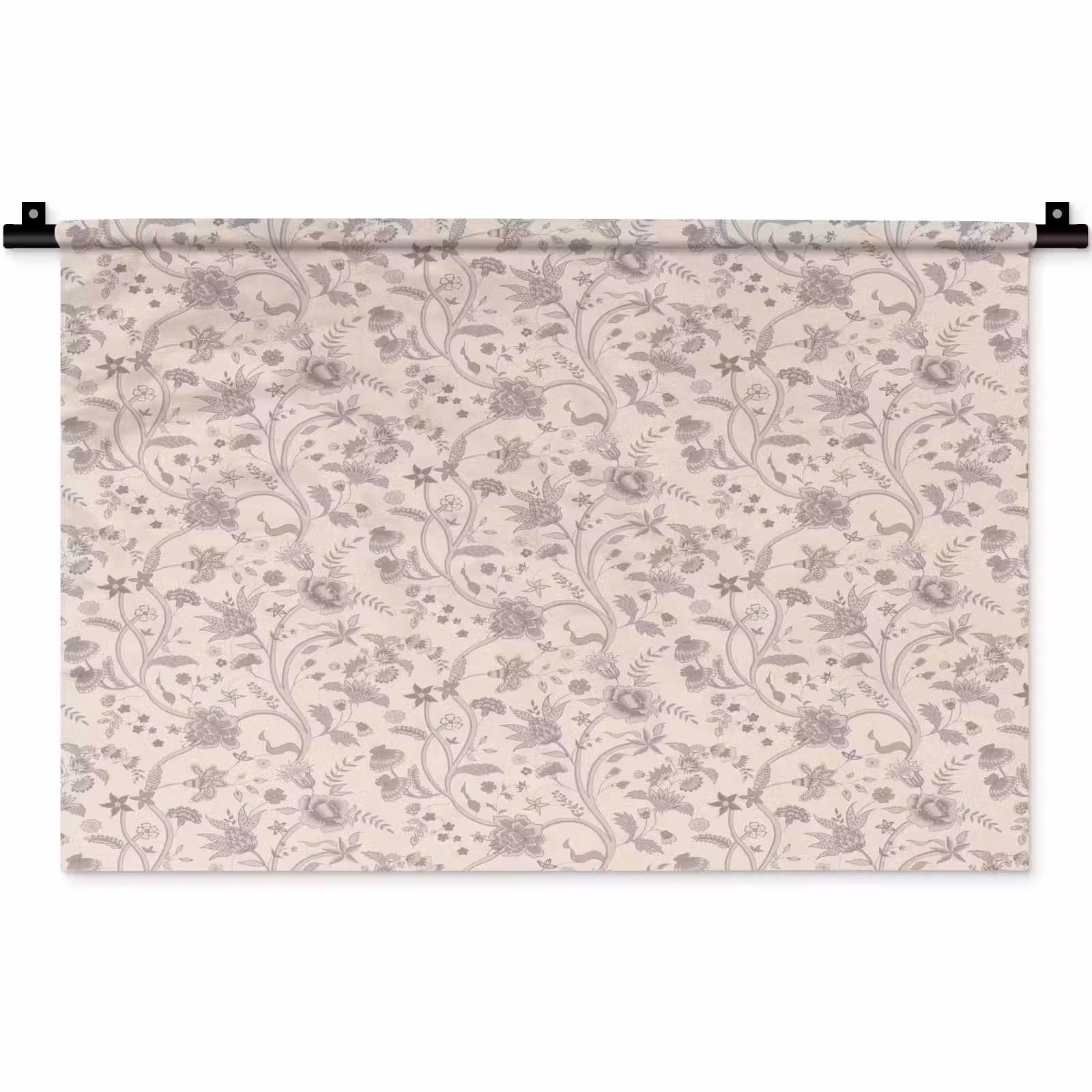 Wandkleed - Patroon - Bloemen - Paars — 1