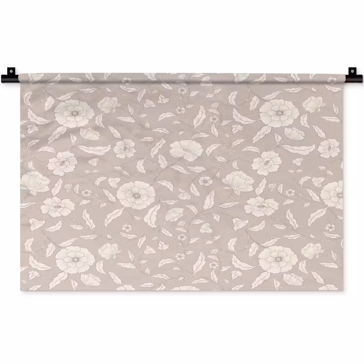 Wandkleed - Bloemen - Blaadjes - Patroon — 1