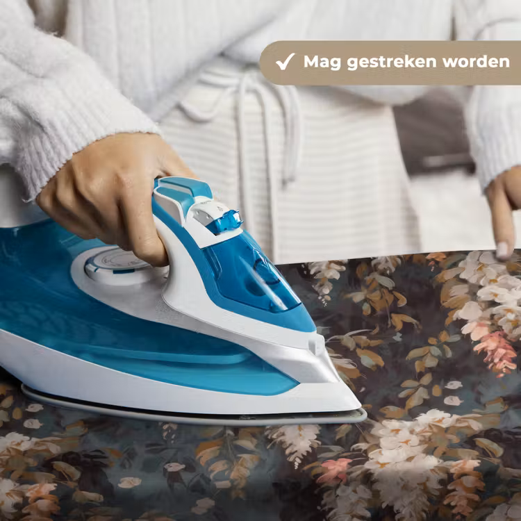 Wandkleed - Bloemen - Bladeren - Donker - Patroon — 6