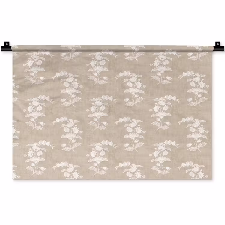 Wandkleed - Motief - Beige - Linnen — 1