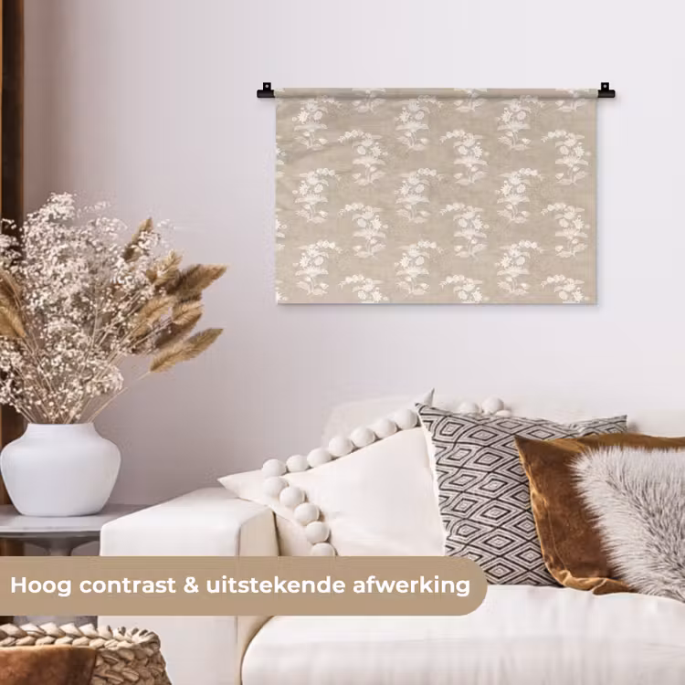 Wandkleed - Motief - Beige - Linnen — 4