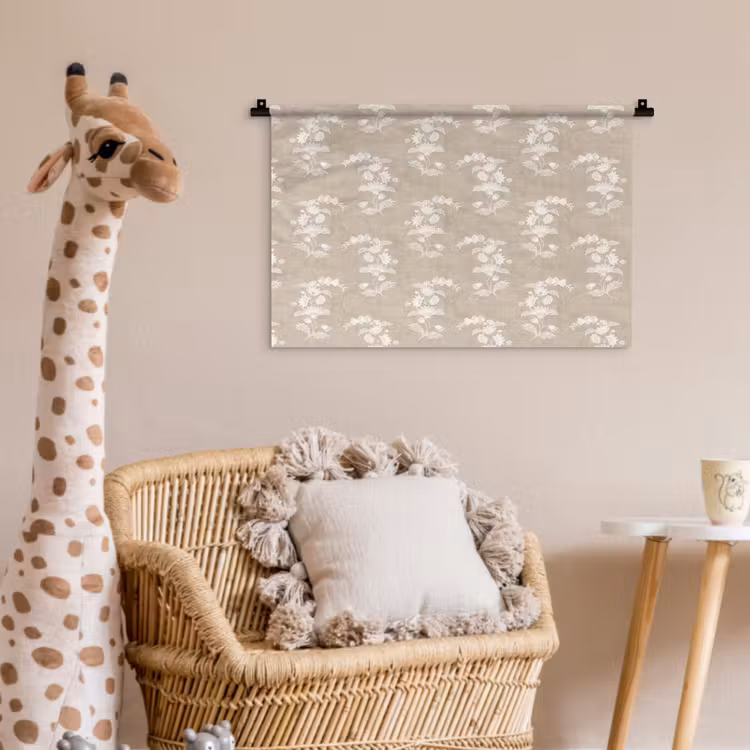 Wandkleed - Motief - Beige - Linnen — 5