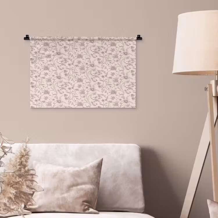 Wandkleed - Patroon - Bloemen - Paars — 2