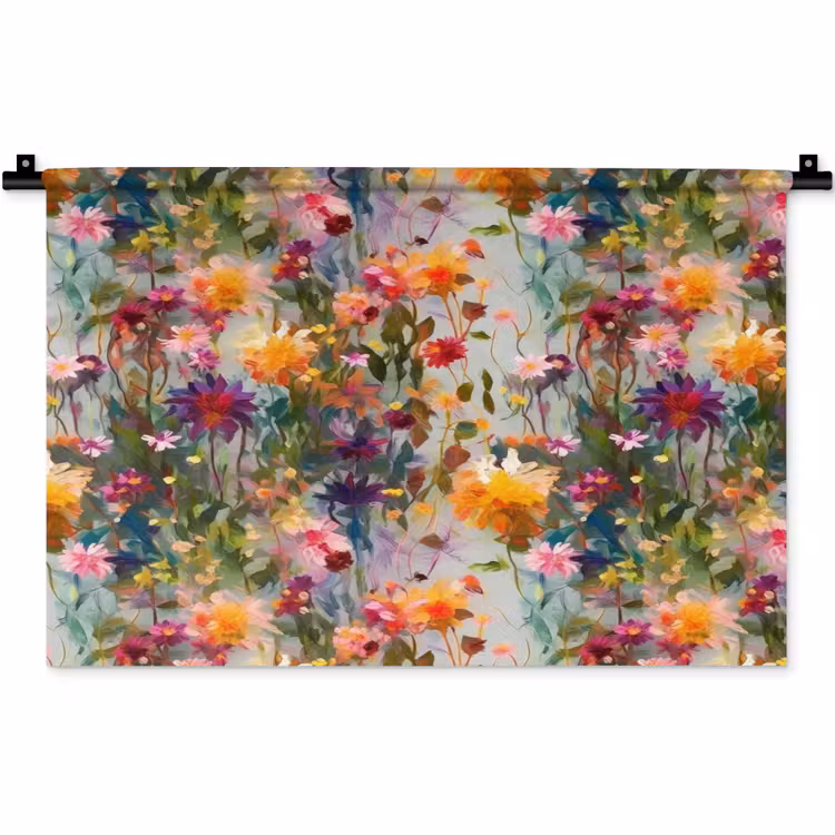 Wandkleed - Zomers - Kleurrijk - Patroon - Bloemen — 1