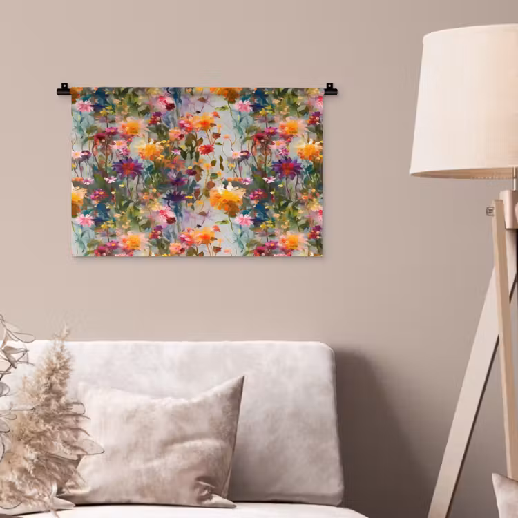 Wandkleed - Zomers - Kleurrijk - Patroon - Bloemen — 2