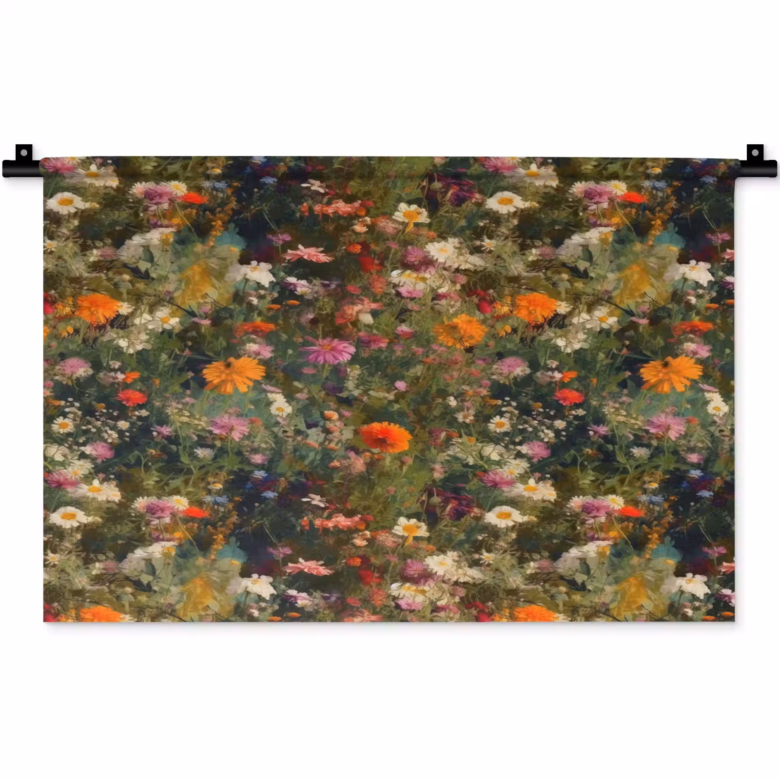 Wandkleed - Bloemenveld - Kleuren - Verf — 1