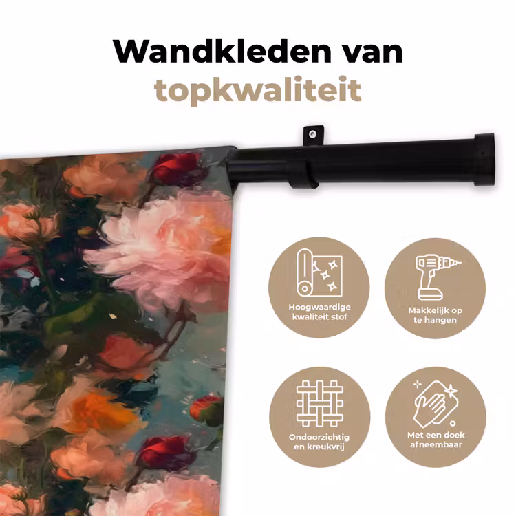 Wandkleed - Dahlia - Bloemen - Patroon — 3