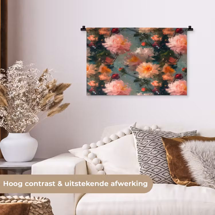 Wandkleed - Dahlia - Bloemen - Patroon — 4