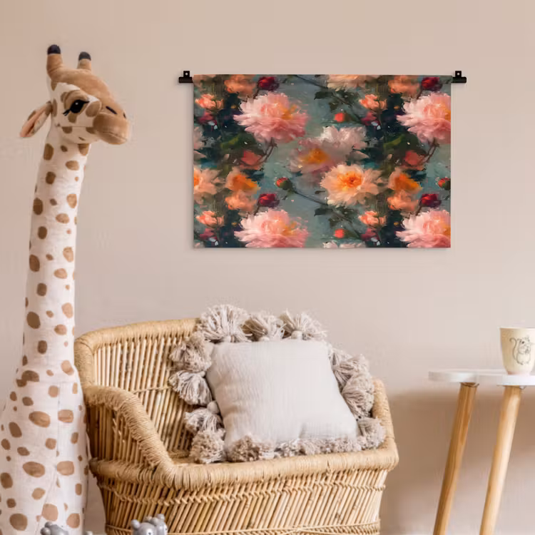 Wandkleed - Dahlia - Bloemen - Patroon — 5