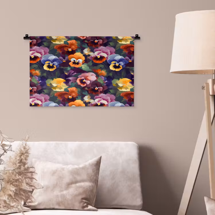 Wandkleed - Viooltjes - Kleuren - Bloemblaadjes — 2