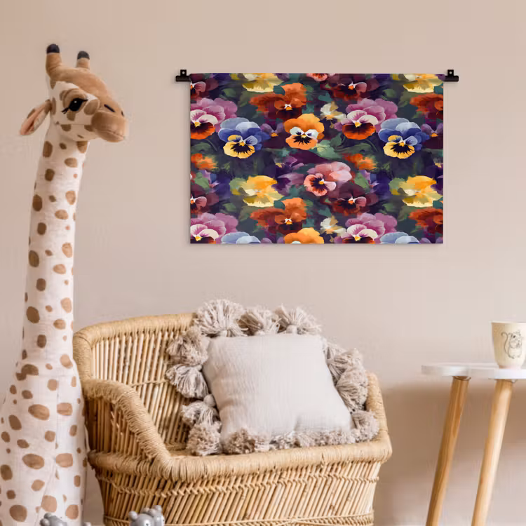 Wandkleed - Viooltjes - Kleuren - Bloemblaadjes — 5