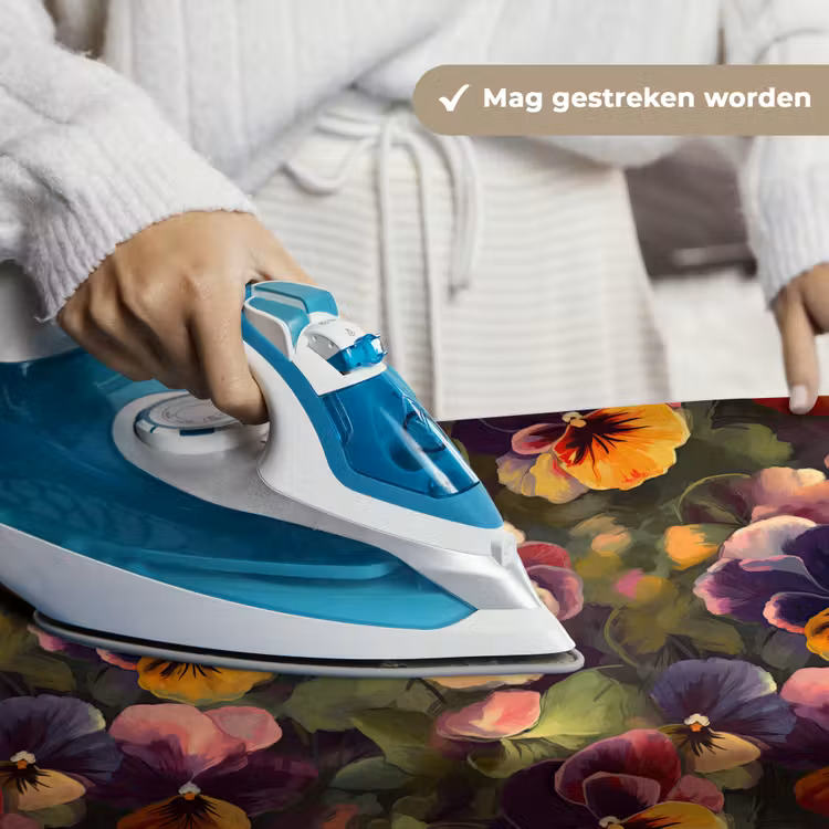 Wandkleed - Warm - Patroon - Penseel - Viooltjes — 6