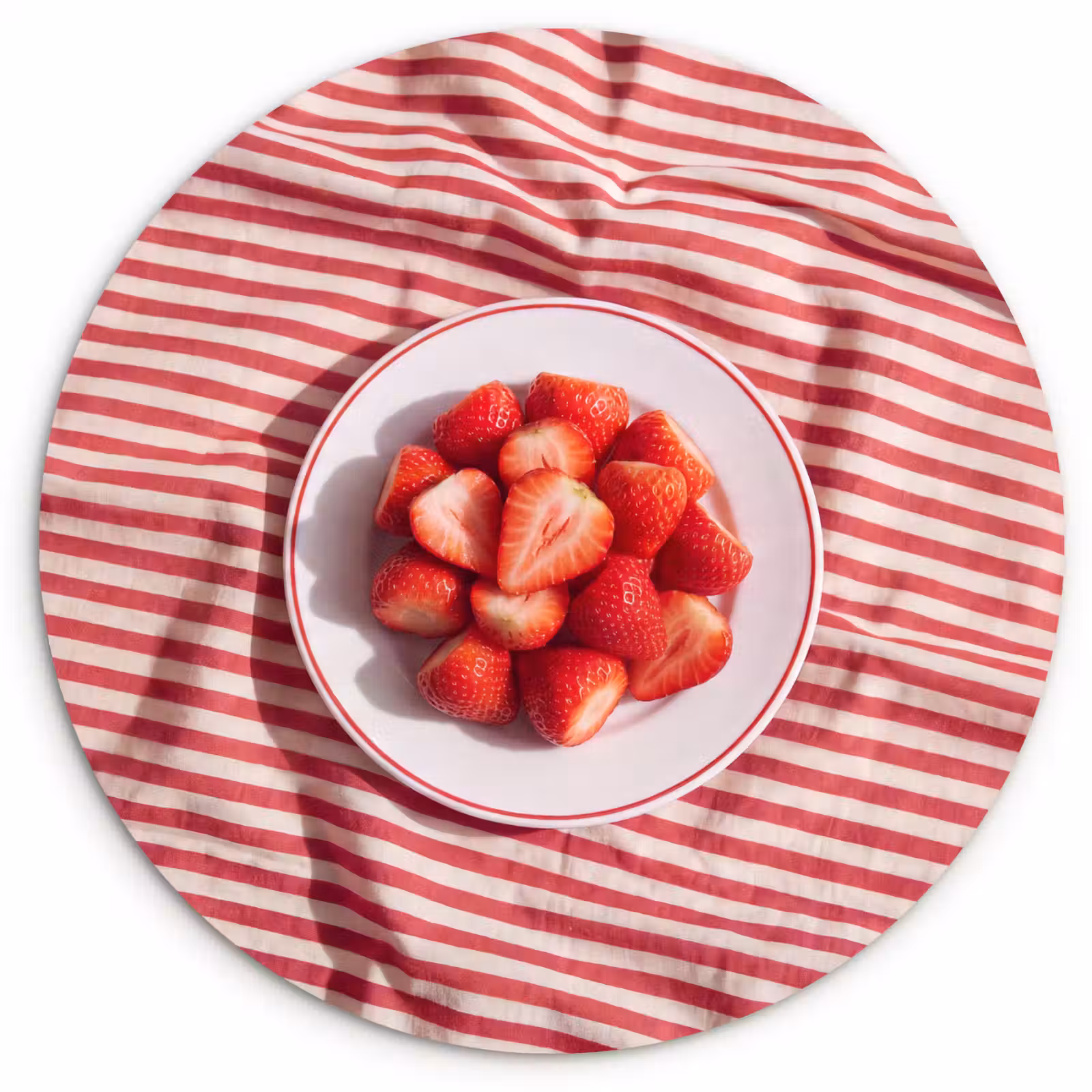 Wandcirkel - Glas - Eten - Aardbeien - Fruit - Zomer - Rood — 1