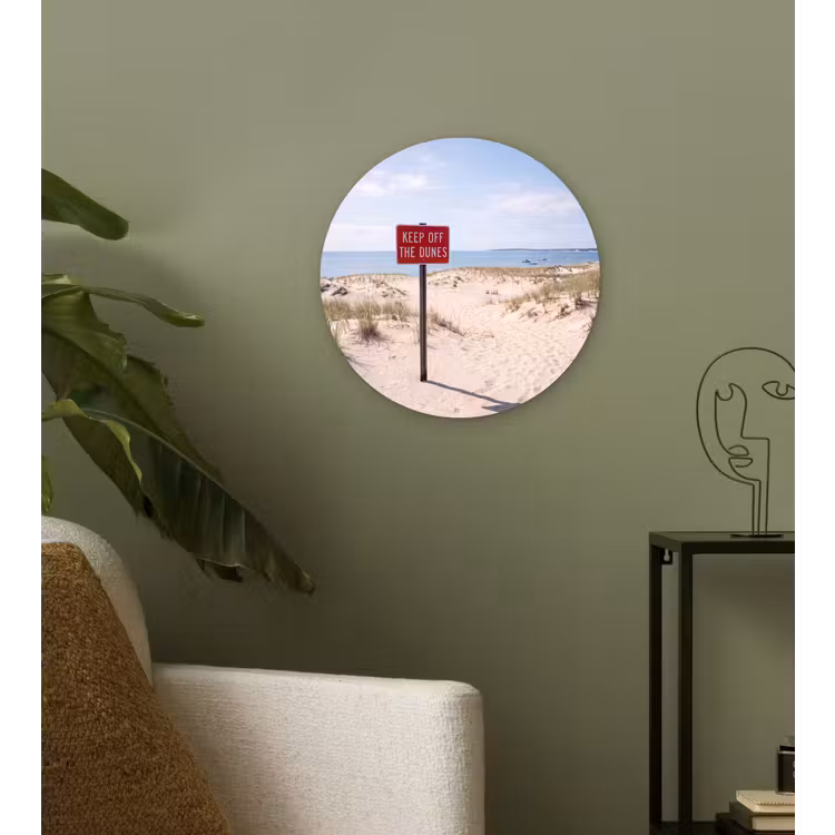 Wandcirkel - Glas - Duin - Bord - Kust - Landschap - Rood — 3