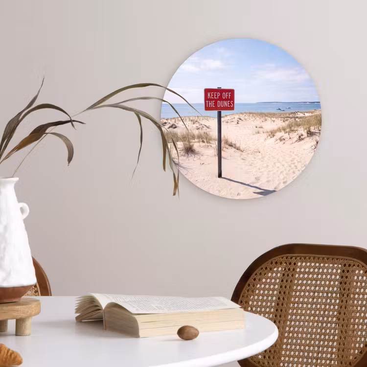 Wandcirkel - Glas - Duin - Bord - Kust - Landschap - Rood — 4