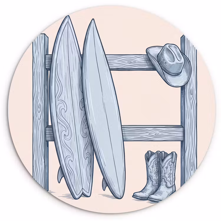 Wandcirkel - Glas - Recreatie - Kleding - Avontuur - Illustratie - Zomer — 1