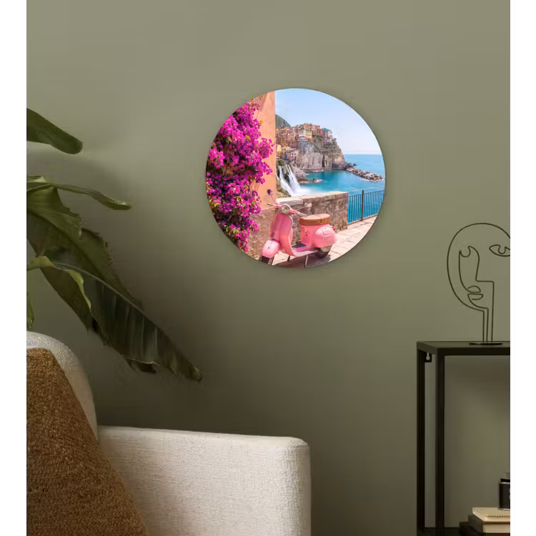 Wandcirkel - Glas - Voertuig - Roze - Kust - Zomer - Reizen — 3