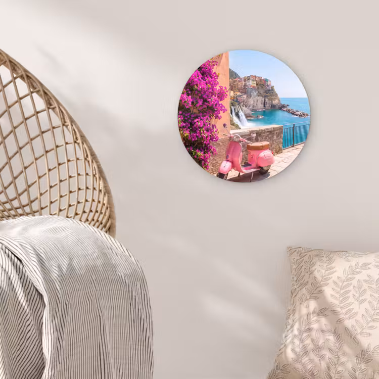 Wandcirkel - Glas - Voertuig - Roze - Kust - Zomer - Reizen — 5