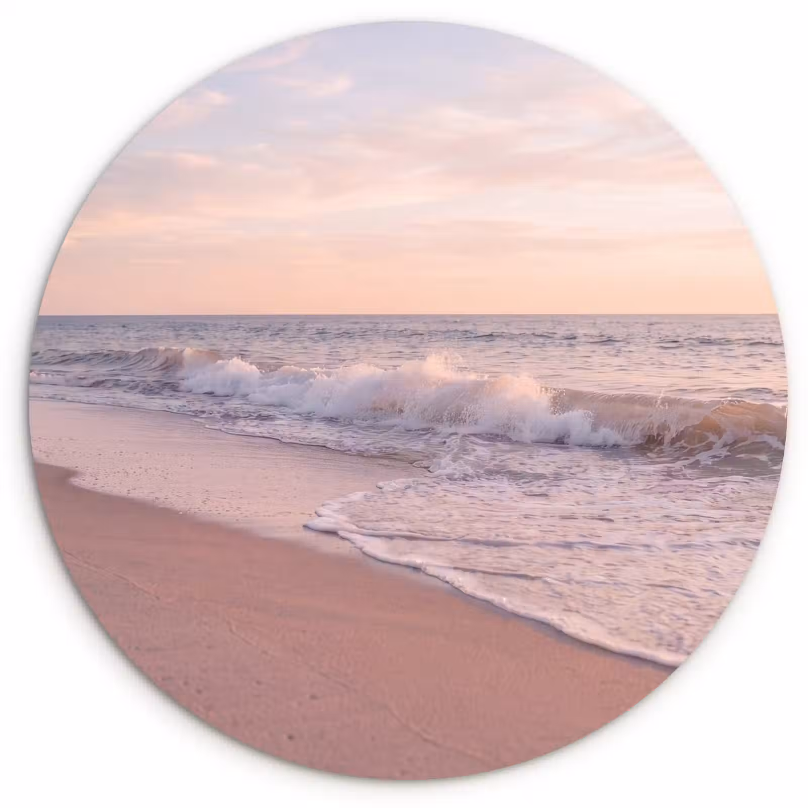Wandcirkel - Glas - Strand - Zee - Golven - Natuur - Zonsondergang — 1