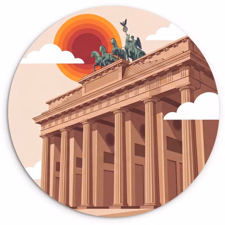 Wandcirkel - Glas - Architectuur - Brandenburg - Berlijn - Zonsondergang - Historisch — 1