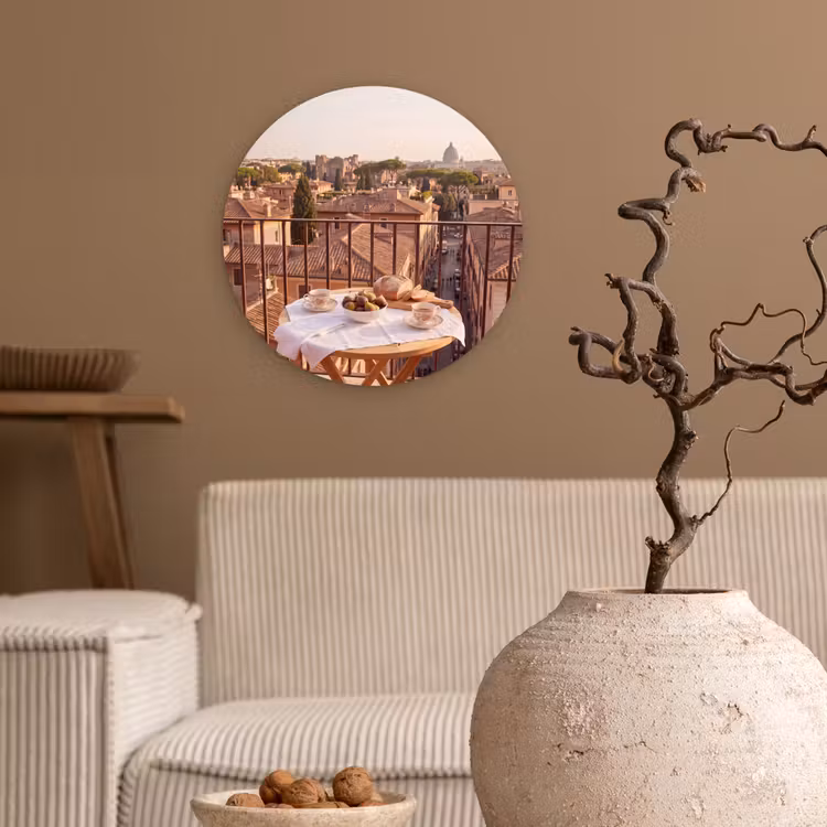 Wandcirkel - Glas - Eten - Ontbijt - Balkon - Stad - Zonsopgang — 2