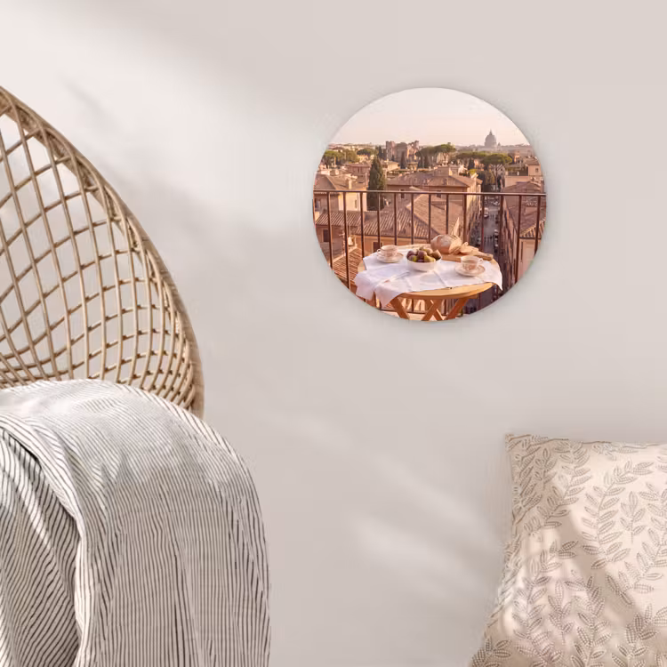 Wandcirkel - Glas - Eten - Ontbijt - Balkon - Stad - Zonsopgang — 5