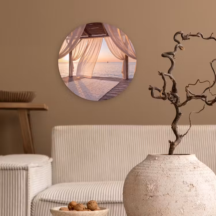 Wandcirkel - Glas - Overkapping - Zee - Zonsondergang - Vakantie - Rust — 2