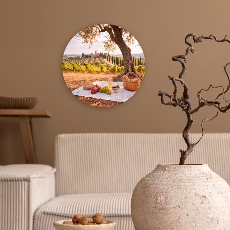 Wandcirkel - Glas - Picknick - Wijngaard - Landschap - Zomer - Eten — 2