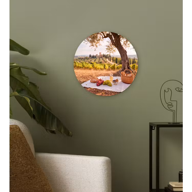 Wandcirkel - Glas - Picknick - Wijngaard - Landschap - Zomer - Eten — 3