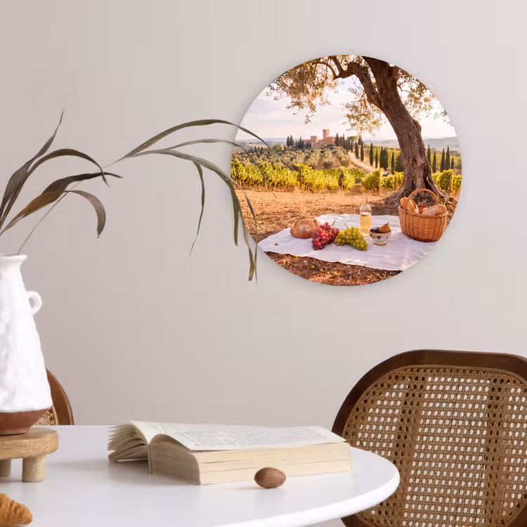 Wandcirkel - Glas - Picknick - Wijngaard - Landschap - Zomer - Eten — 4
