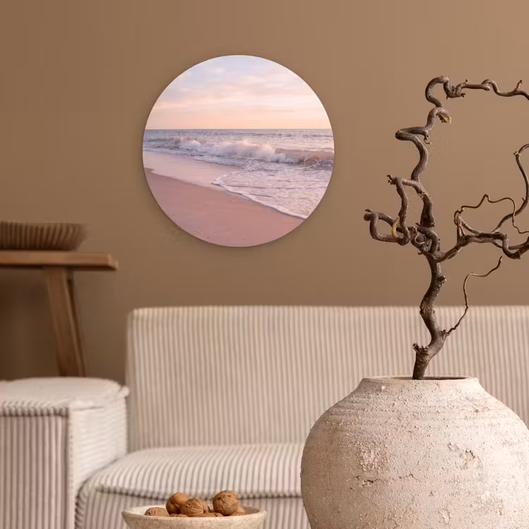 Wandcirkel - Glas - Strand - Zee - Golven - Natuur - Zonsondergang — 2