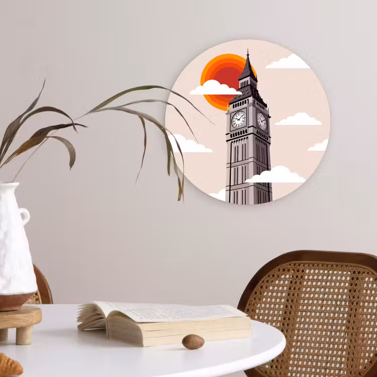 Wandcirkel - Glas - Toren - Klok - Londen - Architectuur - Retro — 4