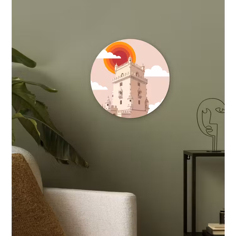 Wandcirkel - Glas - Toren - Rivier - Architectuur - Modern - Oranje — 3