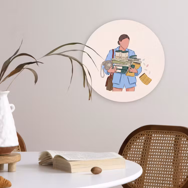 Wandcirkel - Glas - Mens - Kantoorartikelen - Werk - Modern — 4