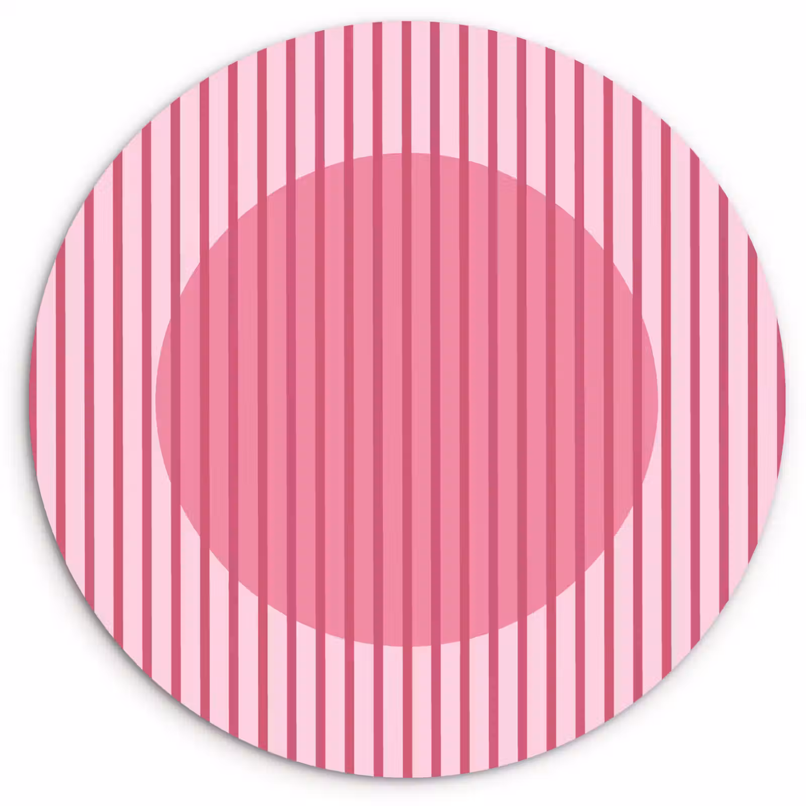 Wandcirkel - Glas - Abstract - Strepen - Ovaal - Roze - Modern — 1