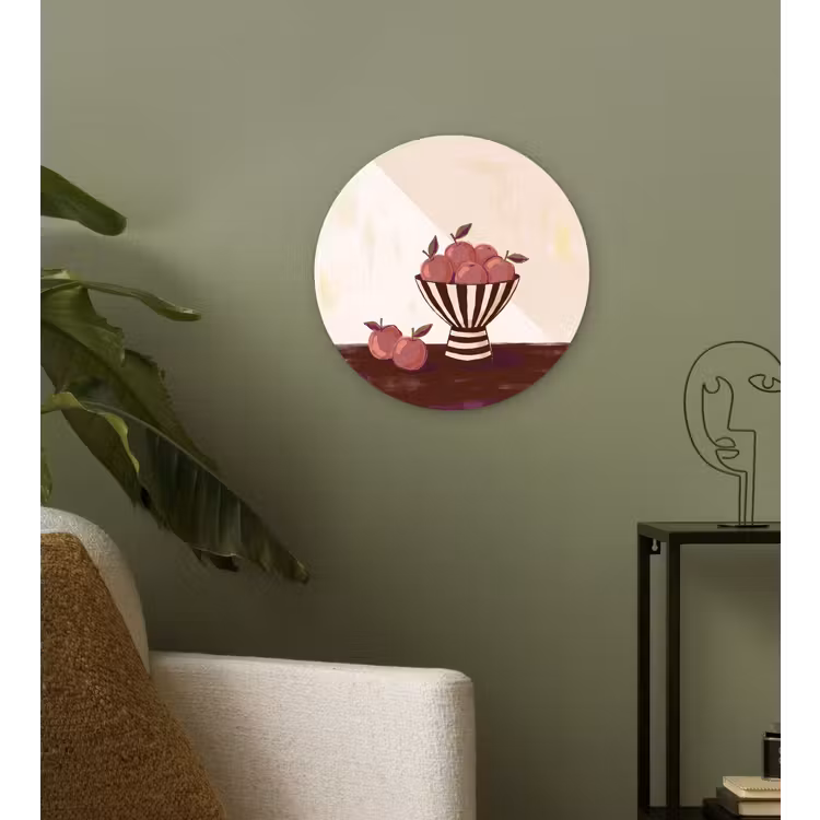 Wandcirkel - Glas - Eten - Schaal - Stilleven - Modern - Rood — 3