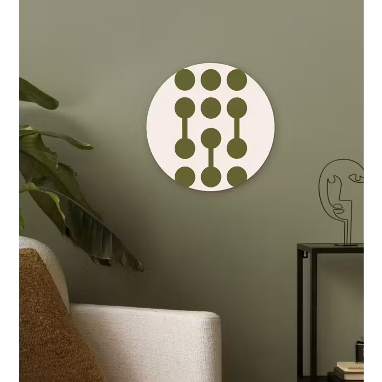 Wandcirkel - Glas - Cirkels - Geometrisch - Abstract - Modern - Groen — 3