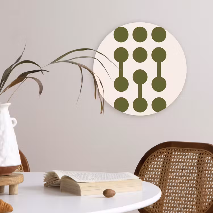 Wandcirkel - Glas - Cirkels - Geometrisch - Abstract - Modern - Groen — 4