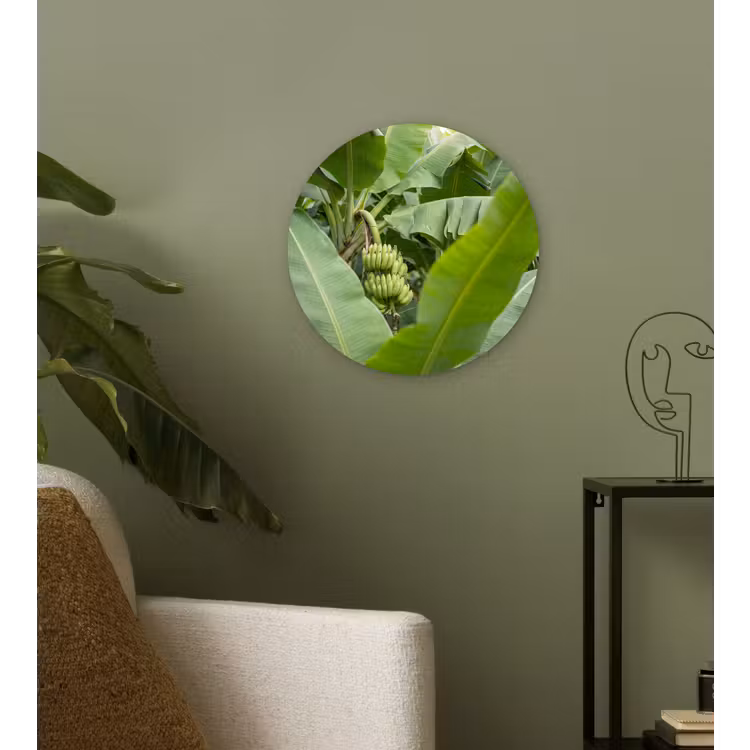Wandcirkel - Glas - Eten - Bananen - Plantage - Groen — 3