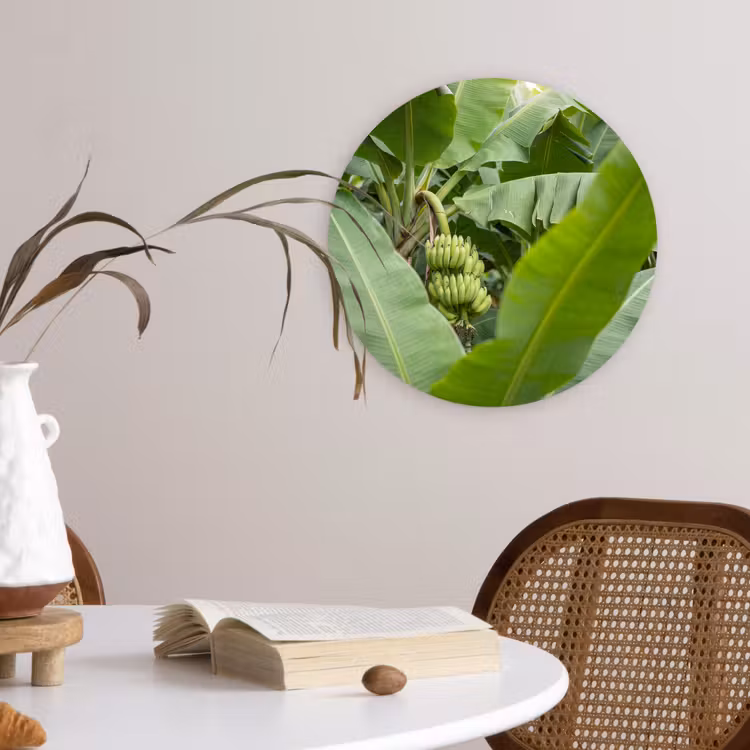 Wandcirkel - Glas - Eten - Bananen - Plantage - Groen — 4