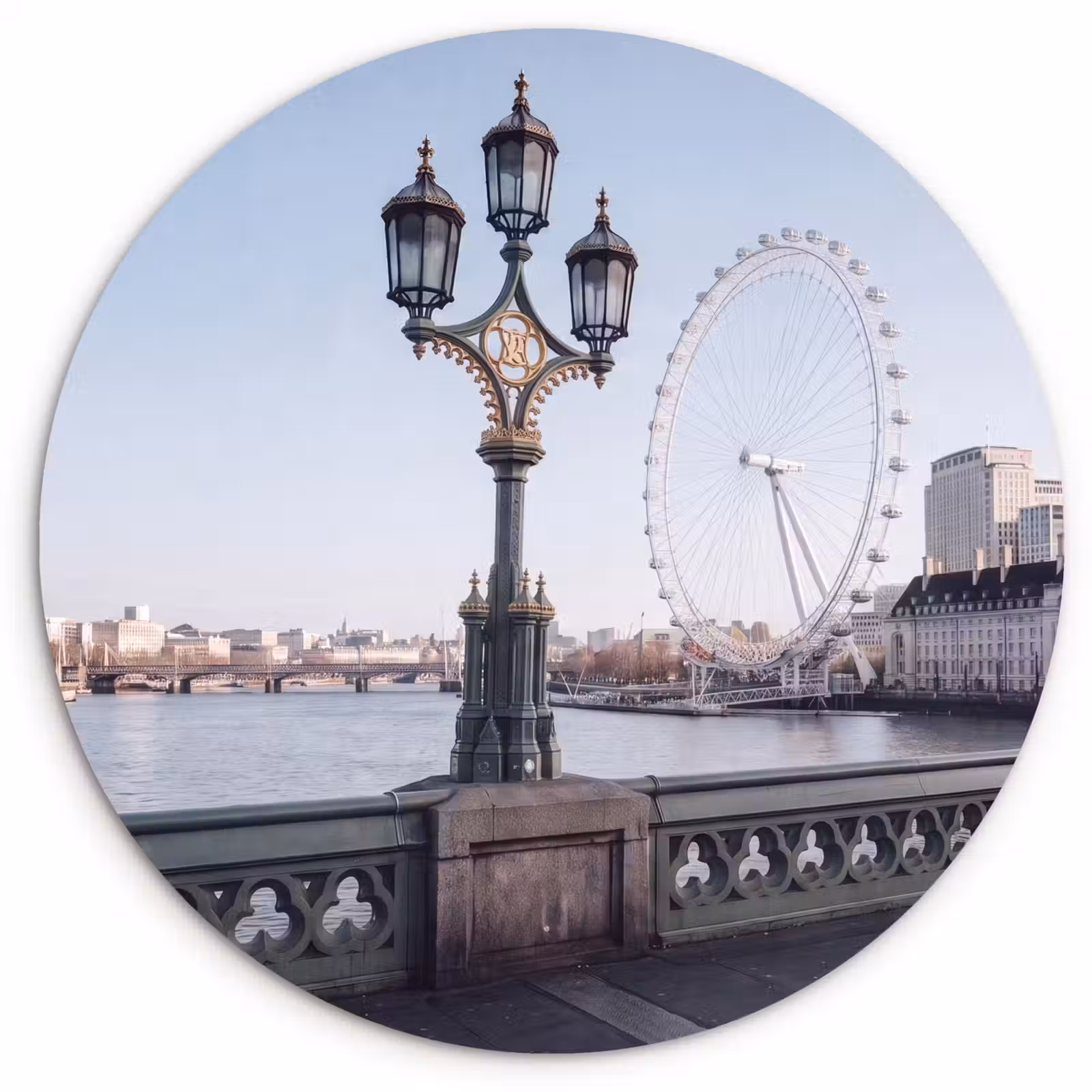 Wandcirkel - Glas - Reuzenrad - Londen - Stad - Architectuur - Brug — 1