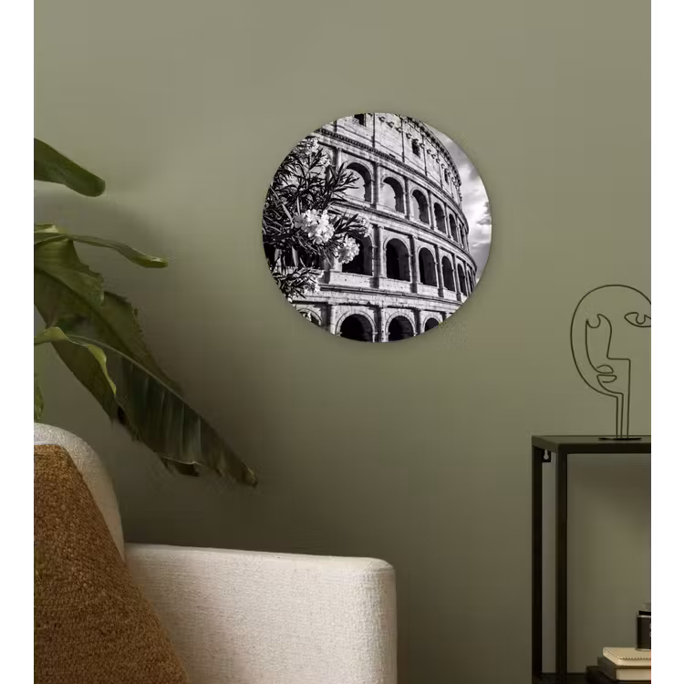 Wandcirkel - Glas - Architectuur - Colosseum - Rome - Historisch - Zwart-wit — 3