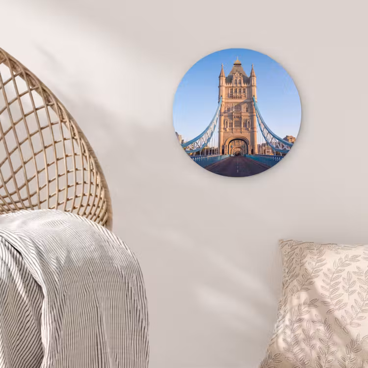 Wandcirkel - Glas - Brug - Toren - Architectuur - Klassiek - Blauw — 5