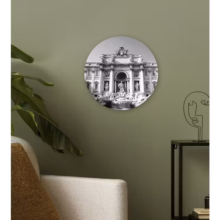 Wandcirkel - Glas - Fontein - Beelden - Architectuur - Zwart-wit — 3