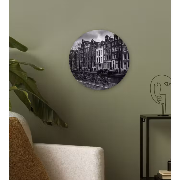 Wandcirkel - Glas - Huis - Gracht - Amsterdam - Architectuur - Zwart-wit — 3