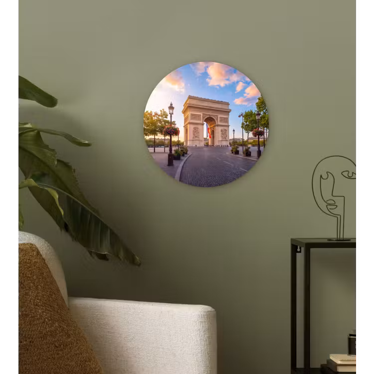 Wandcirkel - Glas - Monument - Parijs - Zonsondergang - Architectuur - Goud — 3
